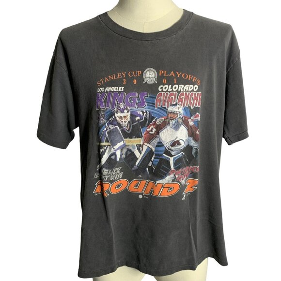 Joy Athletic Other - Vintage Y2K Stanley Cup T Shirt L Faded Crewneck Single Stitch Kings Avalanche